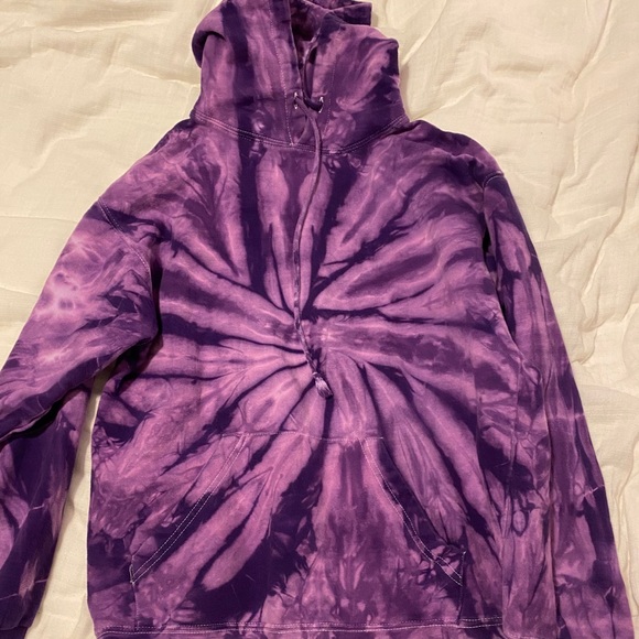 tie dye purple sweatshirt